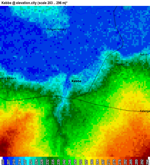 Kebbe elevation map