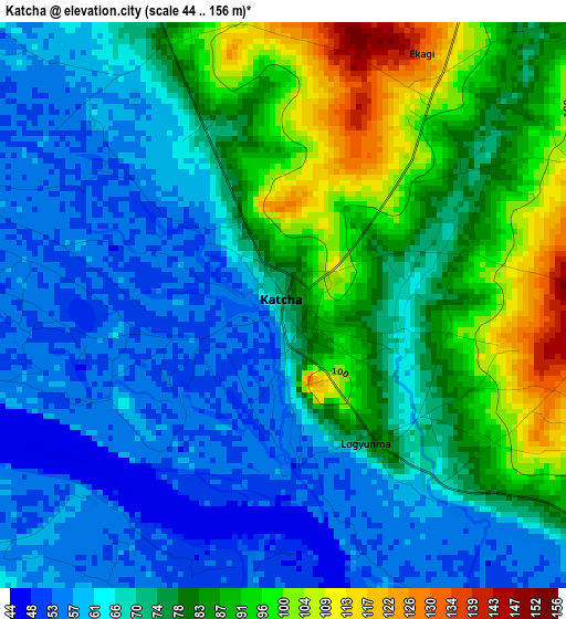 Katcha elevation map