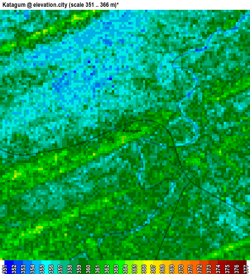 Katagum elevation map