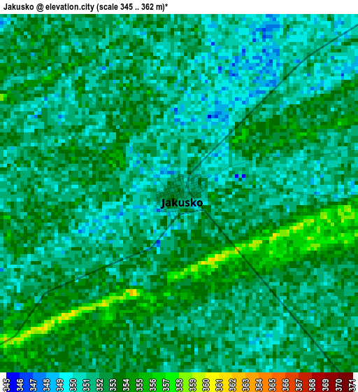 Jakusko elevation map