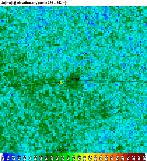 Jajimaji elevation map