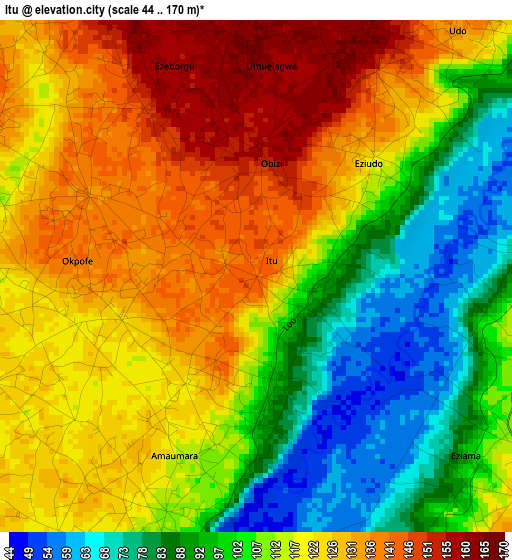 Itu elevation map