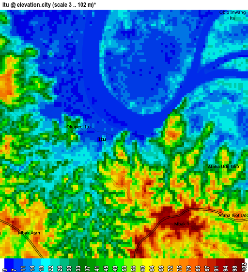 Itu elevation map