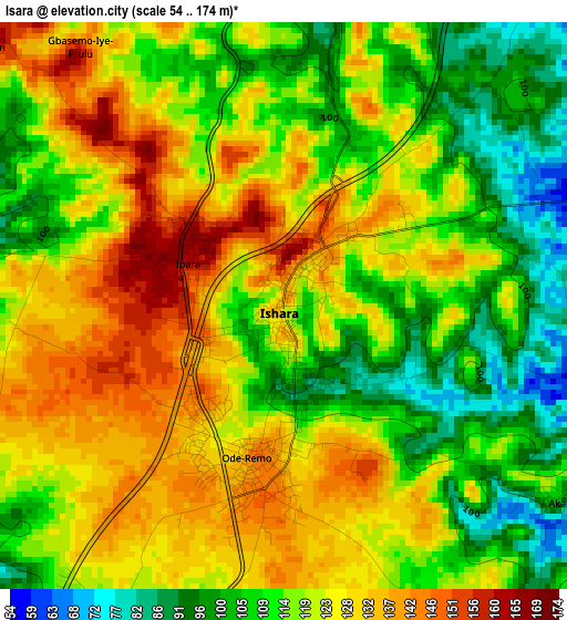 Isara elevation map