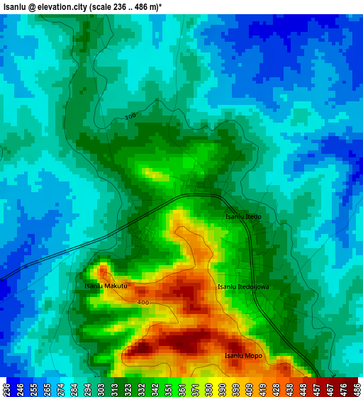 Isanlu elevation map