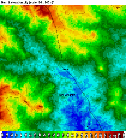 Ikem elevation map