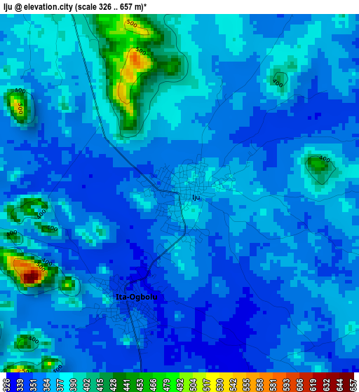 Iju elevation map