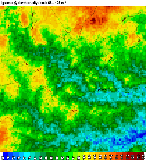 Igumale elevation map