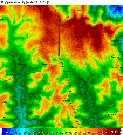 Ifo elevation map
