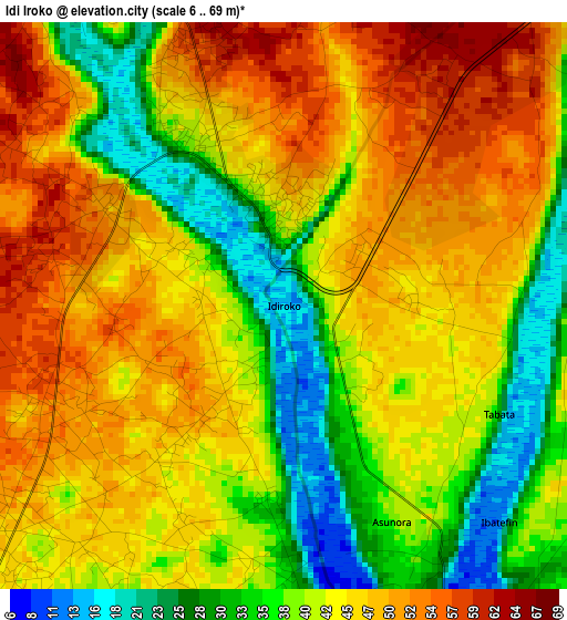 Idi Iroko elevation map