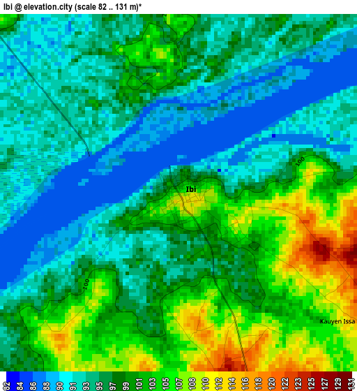 Ibi elevation map