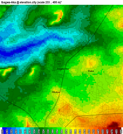 Ibagwa-Aka elevation map