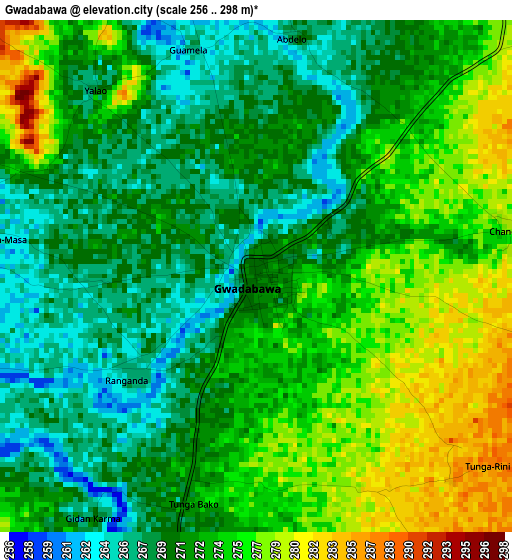 Gwadabawa elevation map