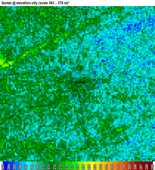 Gumel elevation map