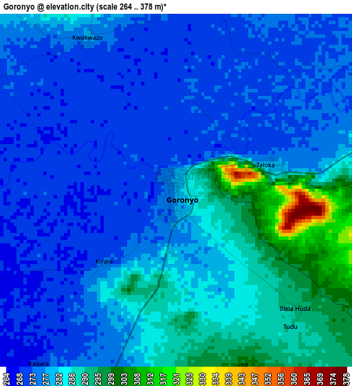 Goronyo elevation map