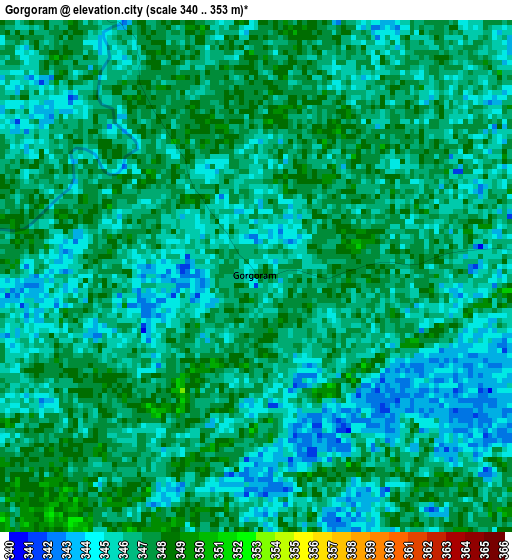 Gorgoram elevation map