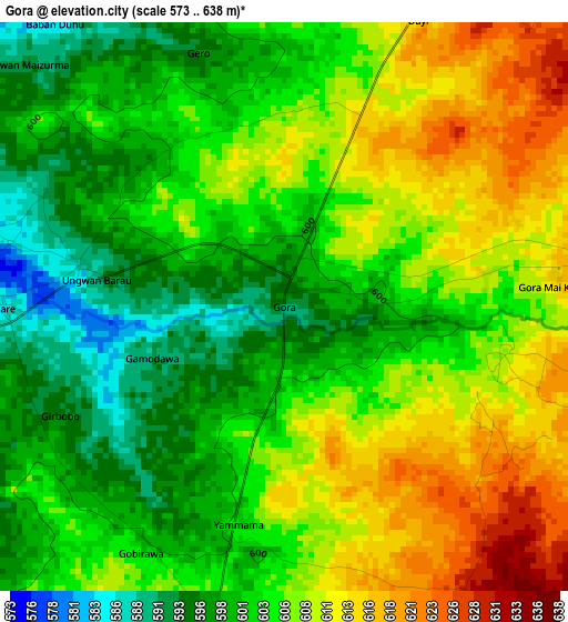 Gora elevation map