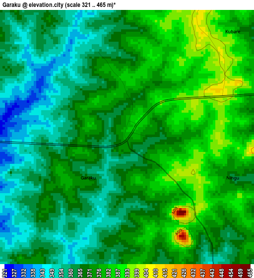 Garaku elevation map