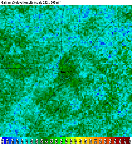 Gajiram elevation map