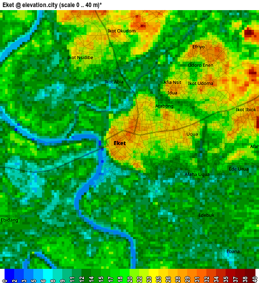 Eket elevation map