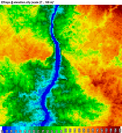 Effraya elevation map