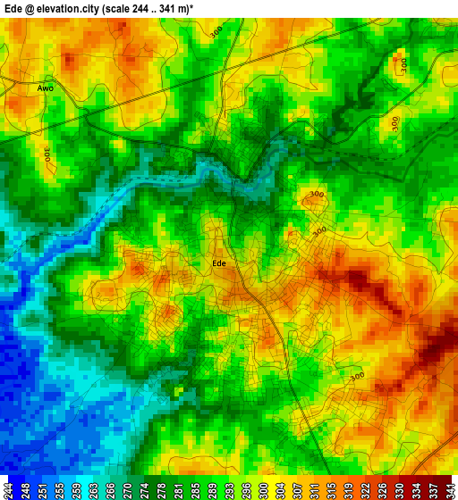 Ede elevation map