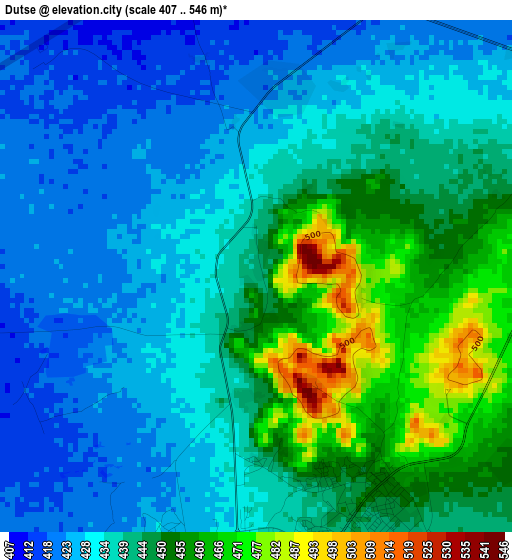 Dutse elevation map