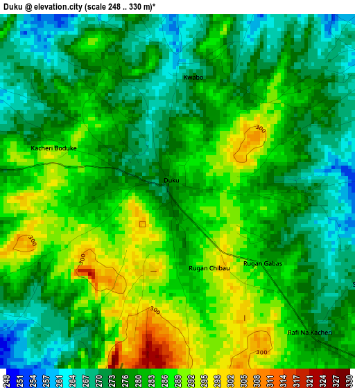 Duku elevation map