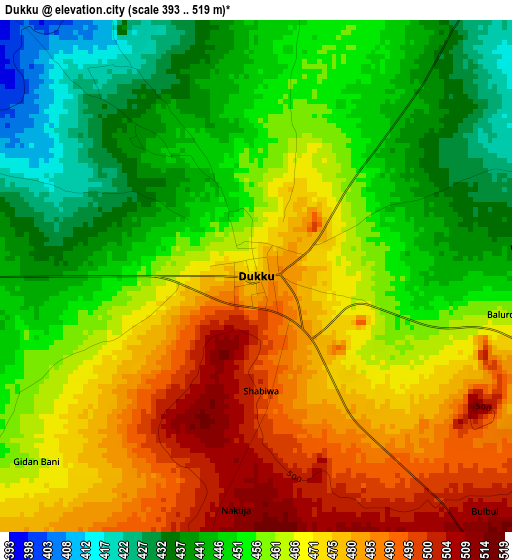 Dukku elevation map