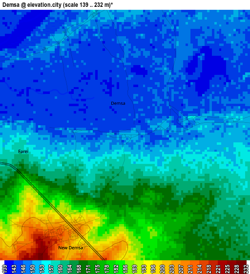 Demsa elevation map