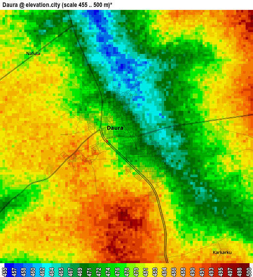 Daura elevation map