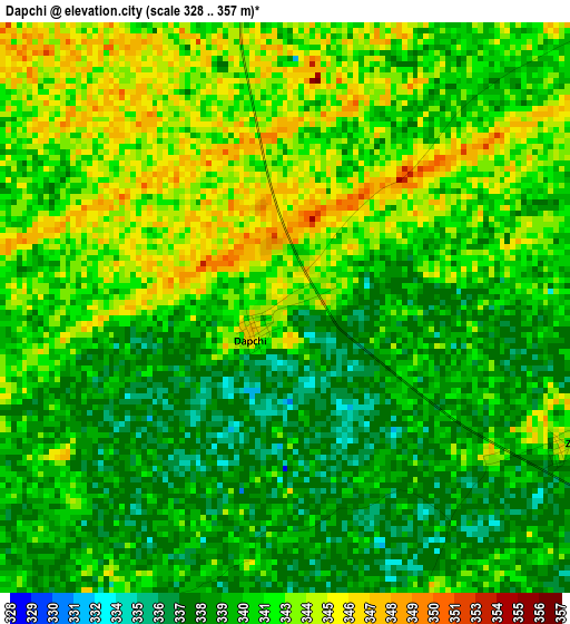 Dapchi elevation map