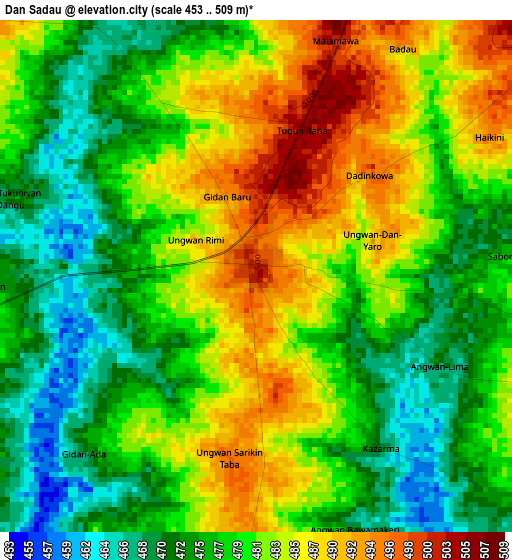 Dan Sadau elevation map