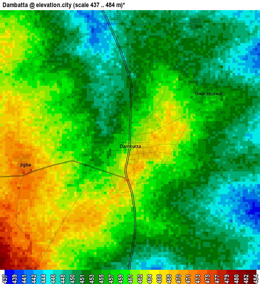 Dambatta elevation map