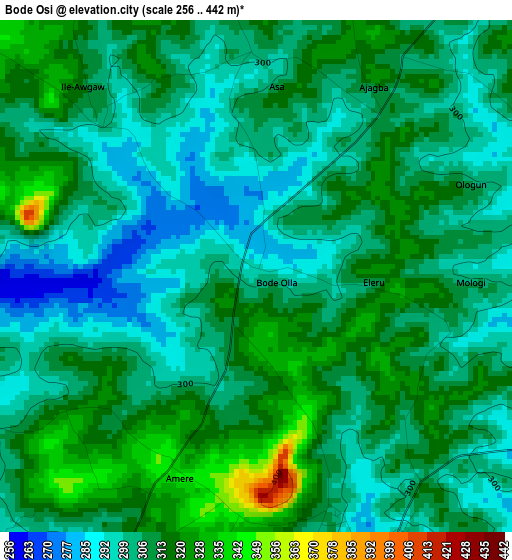 Bode Osi elevation map