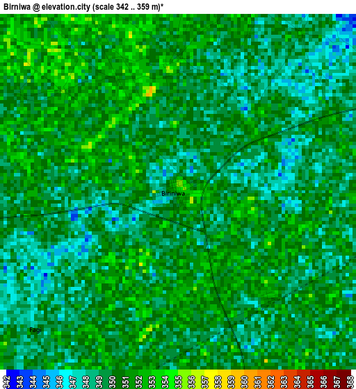 Birniwa elevation map