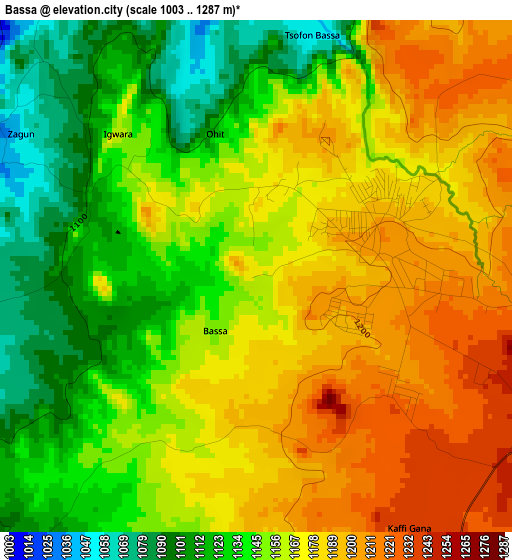 Bassa elevation map