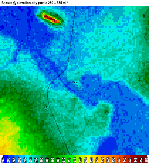 Bakura elevation map