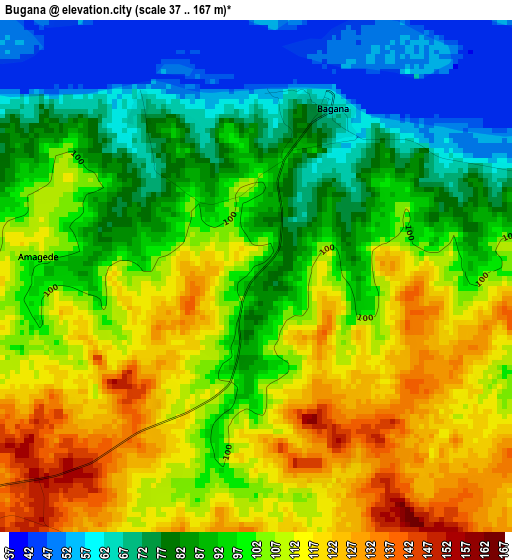 Bugana elevation map