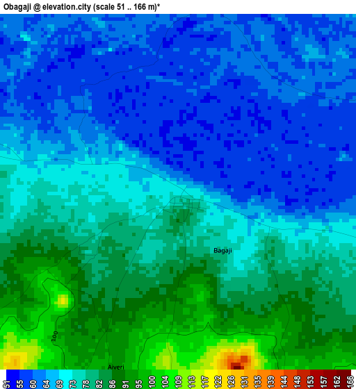 Obagaji elevation map