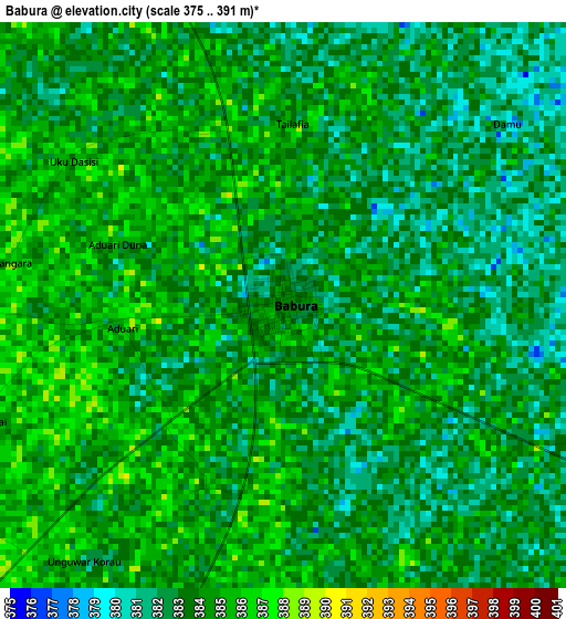 Babura elevation map