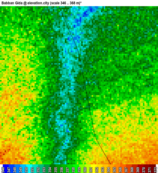 Babban Gida elevation map