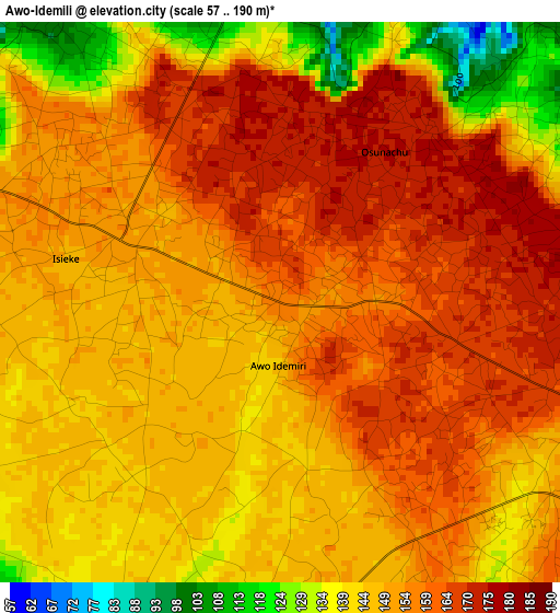 Awo-Idemili elevation map