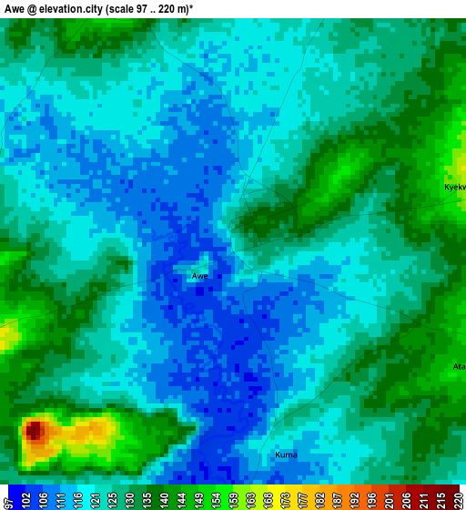 Awe elevation map