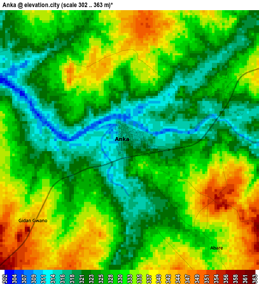 Anka elevation map