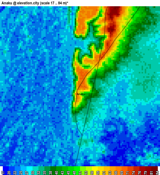 Anaku elevation map