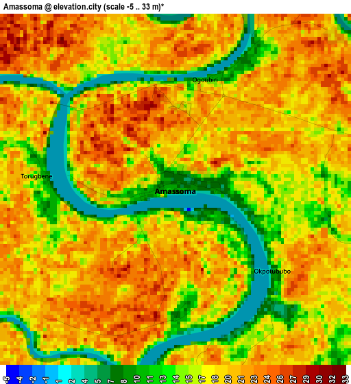 Amassoma elevation map