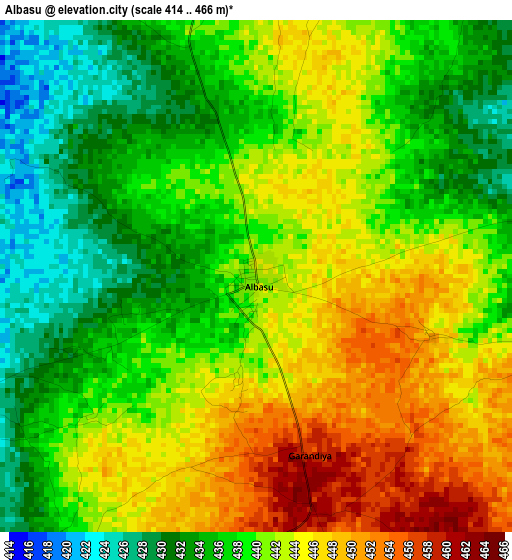 Albasu elevation map