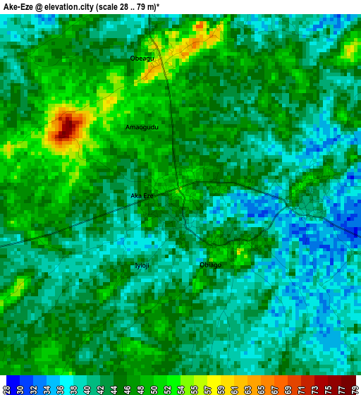 Ake-Eze elevation map