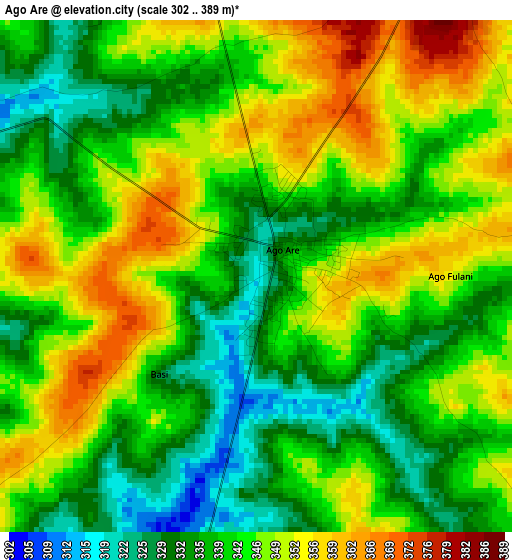 Ago Are elevation map